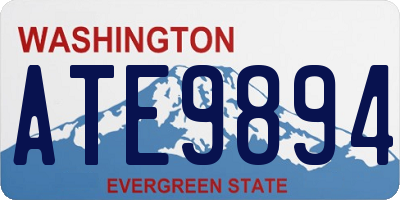 WA license plate ATE9894