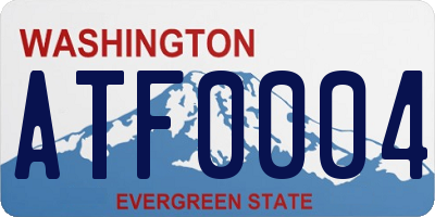 WA license plate ATF0004