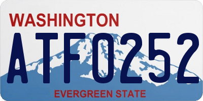 WA license plate ATF0252