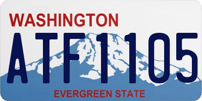 WA license plate ATF1105
