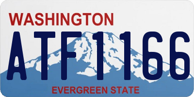 WA license plate ATF1166