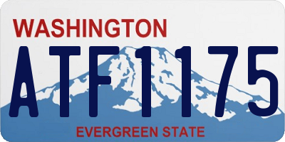 WA license plate ATF1175