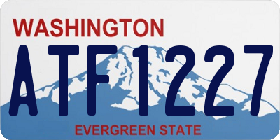 WA license plate ATF1227