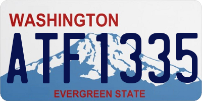 WA license plate ATF1335