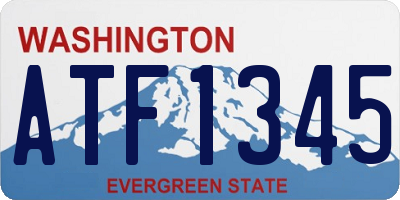 WA license plate ATF1345