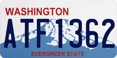 WA license plate ATF1362