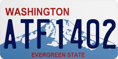 WA license plate ATF1402