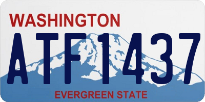WA license plate ATF1437