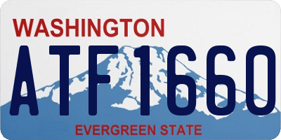 WA license plate ATF1660