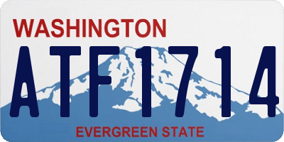 WA license plate ATF1714
