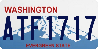 WA license plate ATF1717