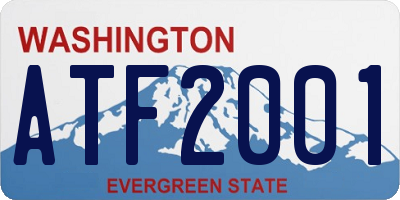 WA license plate ATF2001
