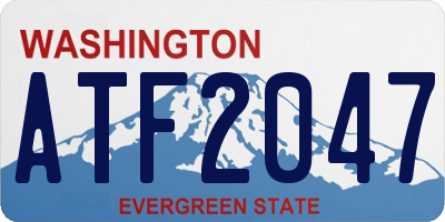 WA license plate ATF2047