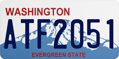 WA license plate ATF2051