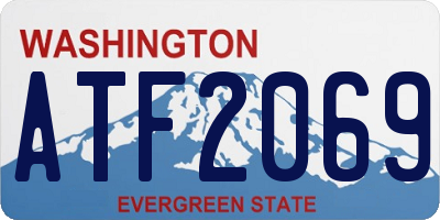 WA license plate ATF2069