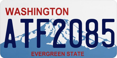 WA license plate ATF2085