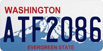 WA license plate ATF2086