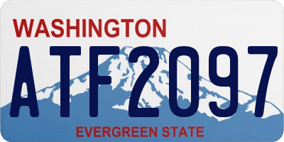 WA license plate ATF2097