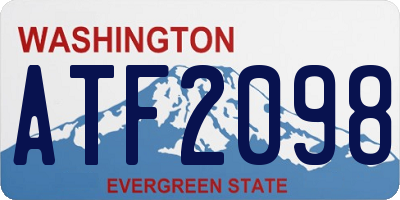 WA license plate ATF2098