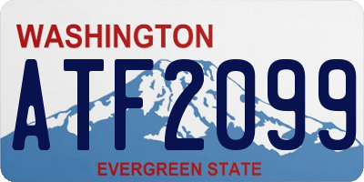 WA license plate ATF2099