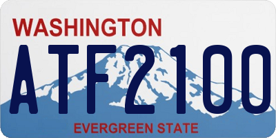 WA license plate ATF2100