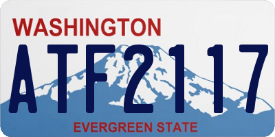 WA license plate ATF2117
