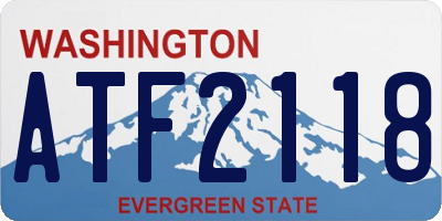 WA license plate ATF2118
