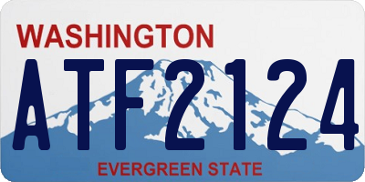 WA license plate ATF2124