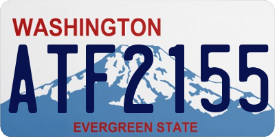 WA license plate ATF2155