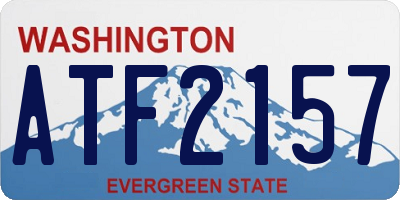 WA license plate ATF2157