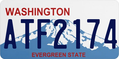 WA license plate ATF2174
