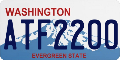 WA license plate ATF2200