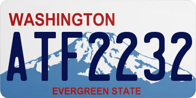 WA license plate ATF2232