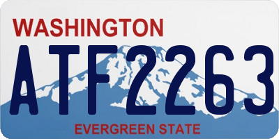 WA license plate ATF2263