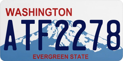 WA license plate ATF2278