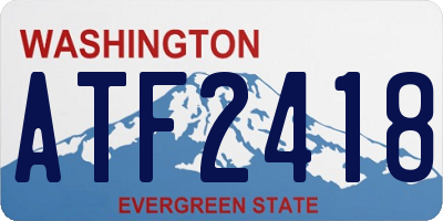 WA license plate ATF2418