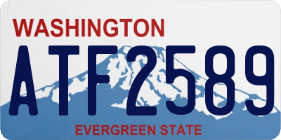 WA license plate ATF2589
