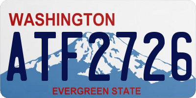 WA license plate ATF2726