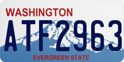 WA license plate ATF2963