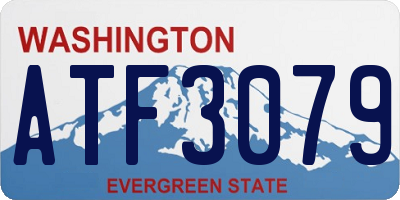 WA license plate ATF3079