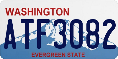 WA license plate ATF3082