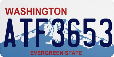 WA license plate ATF3653