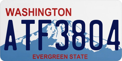 WA license plate ATF3804