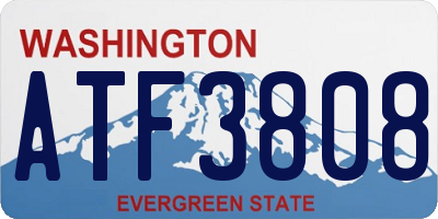 WA license plate ATF3808