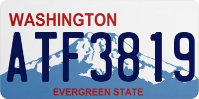 WA license plate ATF3819