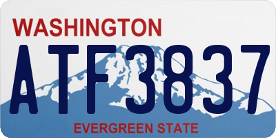 WA license plate ATF3837