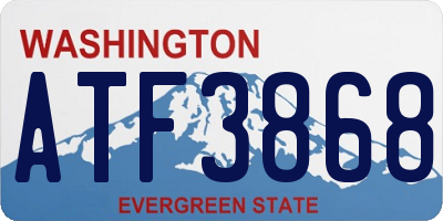 WA license plate ATF3868