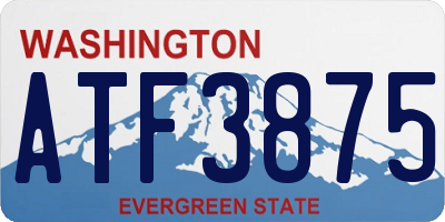 WA license plate ATF3875