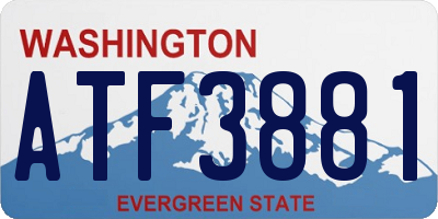 WA license plate ATF3881