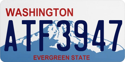 WA license plate ATF3947